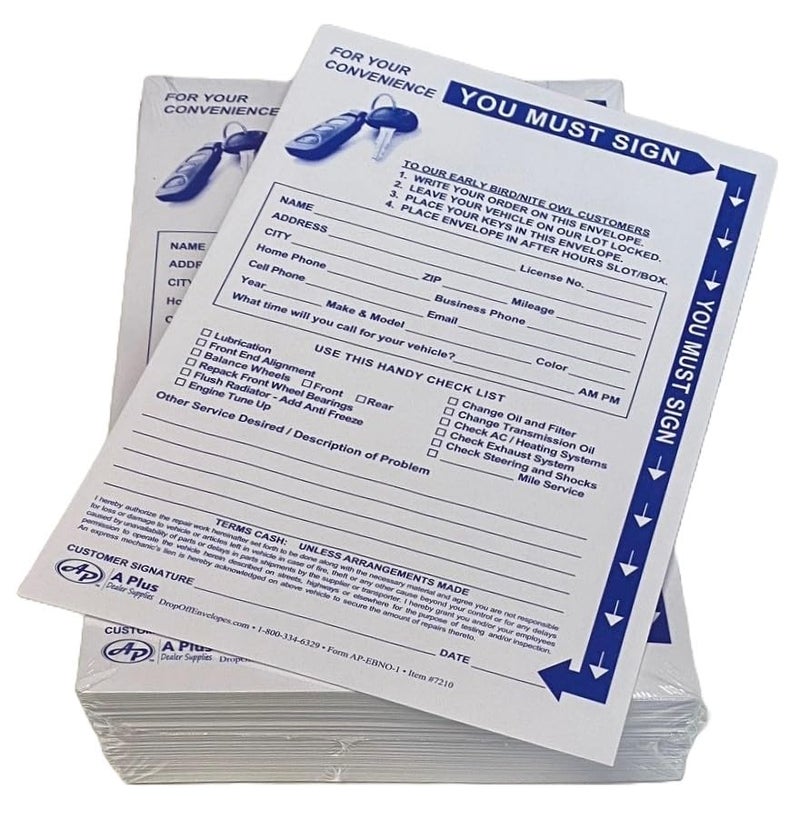 A PLUS Drop Off Envelope - After Hours Service Drop Off Envelope EBNO-1 7210 (W16) (100 Qty.) - Image 2